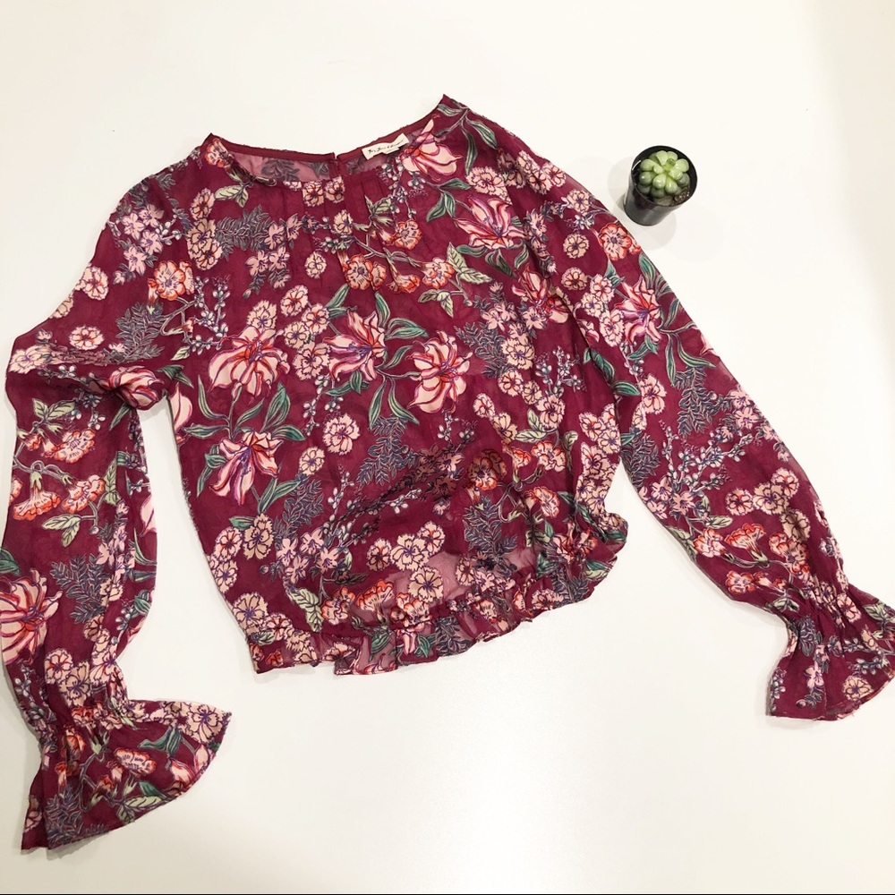 For love and lemons flora print top